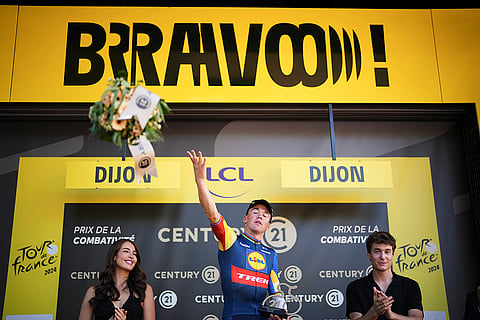 Most combative rider of sixth stage, Mads Pedersen